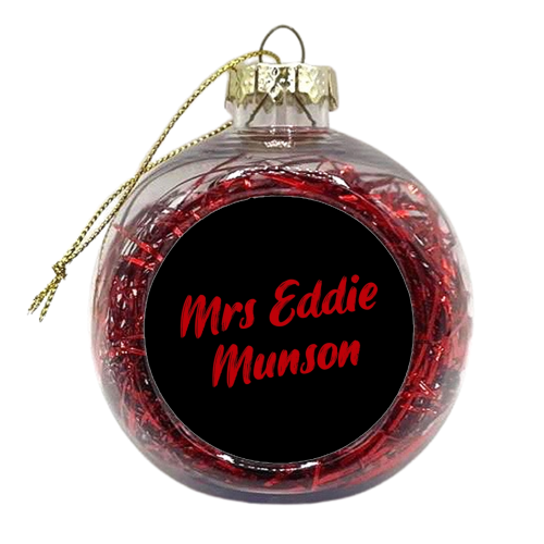 Mrs Eddie munson - xmas bauble by The Girl Next Draw