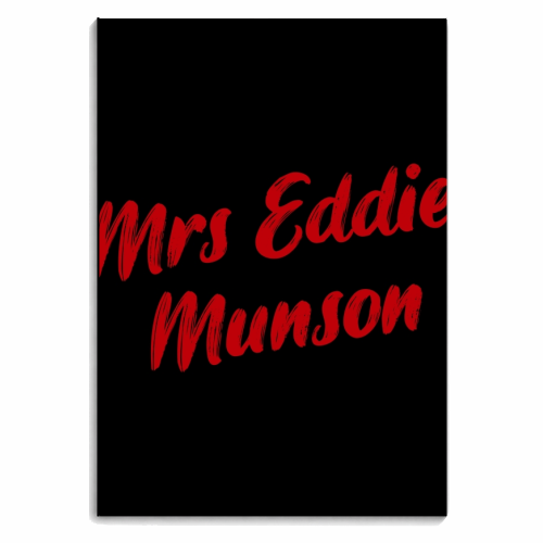 Mrs Eddie munson - personalised A4, A5, A6 notebook by The Girl Next Draw