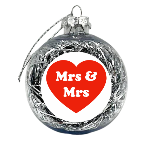 Mrs & Mrs - xmas bauble by Adam Regester
