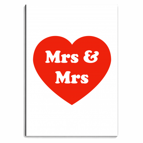 Mrs & Mrs - personalised A4, A5, A6 notebook by Adam Regester