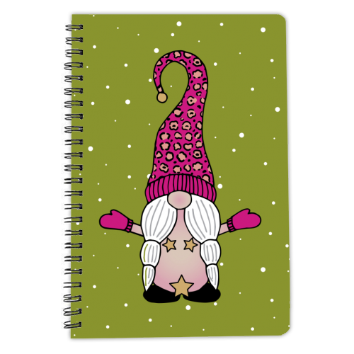 Mrs Naked Gnome - personalised A4, A5, A6 notebook by Gellie Design
