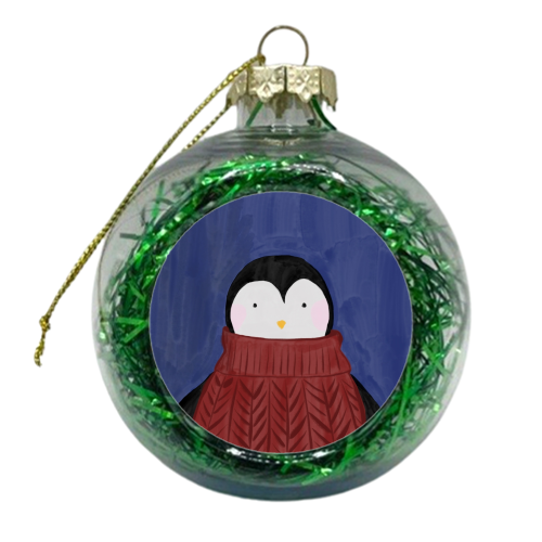 Mrs Penguin - xmas bauble by Pooja Jeshang