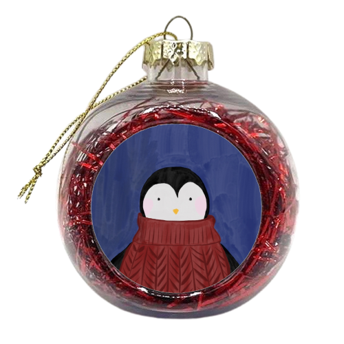 Mrs Penguin - xmas bauble by Pooja Jeshang