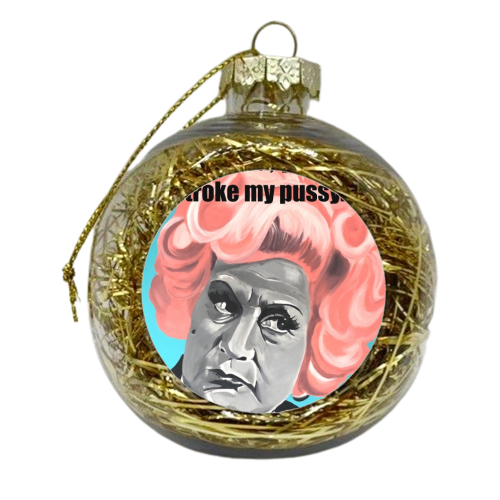 Mrs Slocombe, are you being served - xmas bauble by Kirstie Taylor