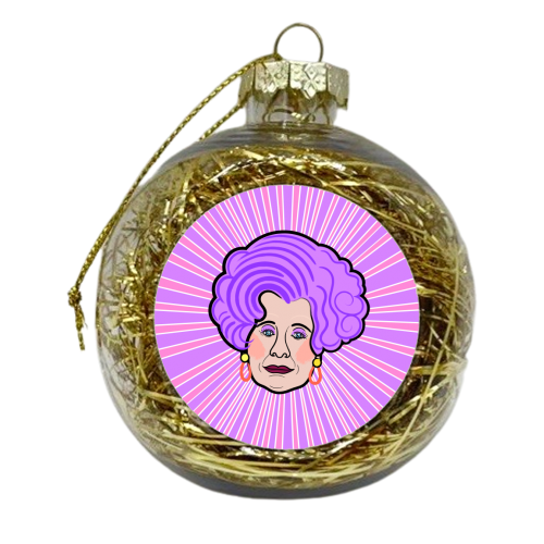 Mrs Slocombe Portrait (Are You Being Served) - xmas bauble by Adam Regester