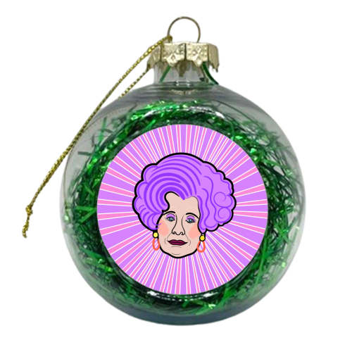 Mrs Slocombe Portrait (Are You Being Served) - xmas bauble by Adam Regester