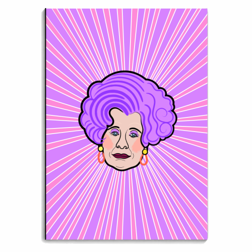 Mrs Slocombe Portrait (Are You Being Served) - personalised A4, A5, A6 notebook by Adam Regester