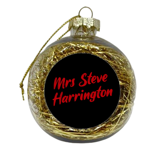 mrs Steve Harrington print - xmas bauble by The Girl Next Draw