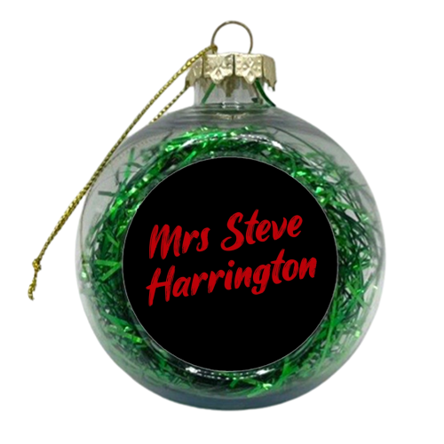 mrs Steve Harrington print - xmas bauble by The Girl Next Draw