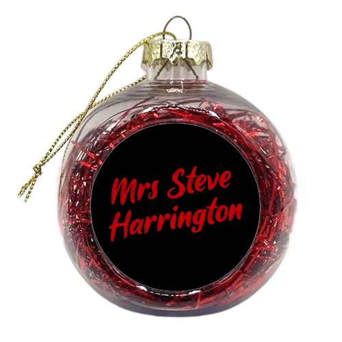 mrs Steve Harrington print - xmas bauble by The Girl Next Draw