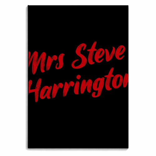 mrs Steve Harrington print - personalised A4, A5, A6 notebook by The Girl Next Draw