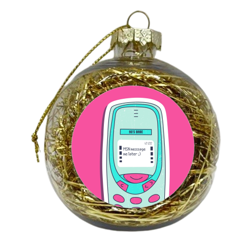 MSN Messenger 90s Babe - xmas bauble by Lilly Rose