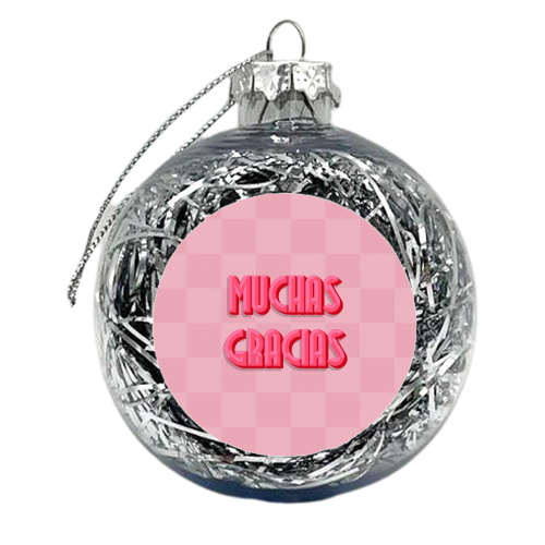 Muchas gracias checkerboard - xmas bauble by The Girl Next Draw