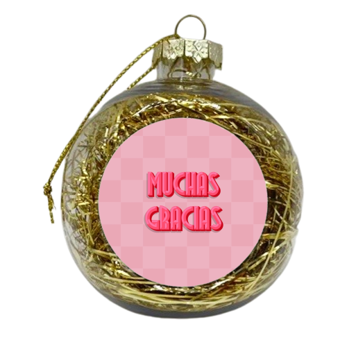 Muchas gracias checkerboard - xmas bauble by The Girl Next Draw