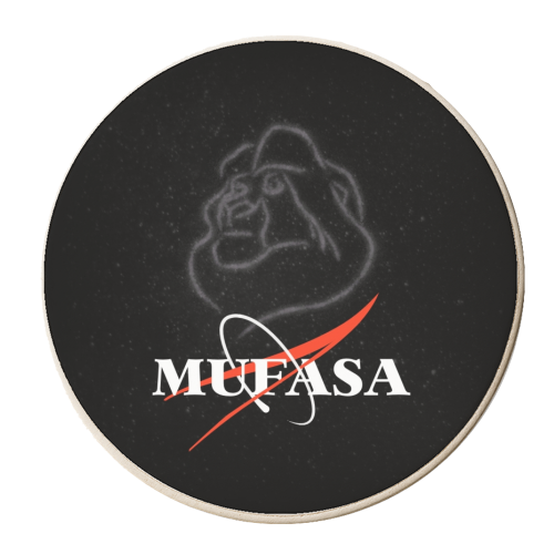 Mufasa in the stars - personalised beer coaster by Alex Ashton