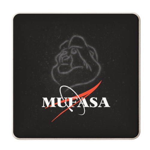 Mufasa in the stars - personalised beer coaster by Alex Ashton