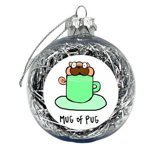 Mug of Pug - xmas bauble by Emma Donovan