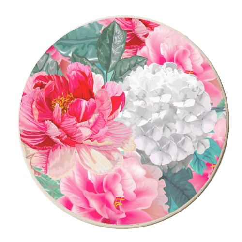 multi floral - personalised beer coaster by haris kavalla