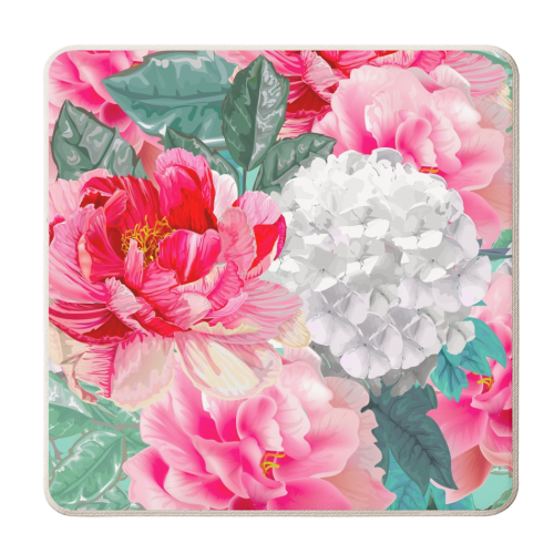 multi floral - personalised beer coaster by haris kavalla