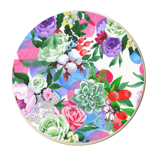 multi flowers - personalised beer coaster by Anastasios Konstantinidis