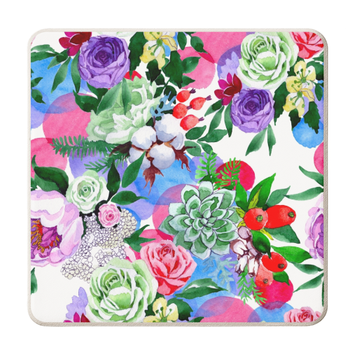 multi flowers - personalised beer coaster by Anastasios Konstantinidis