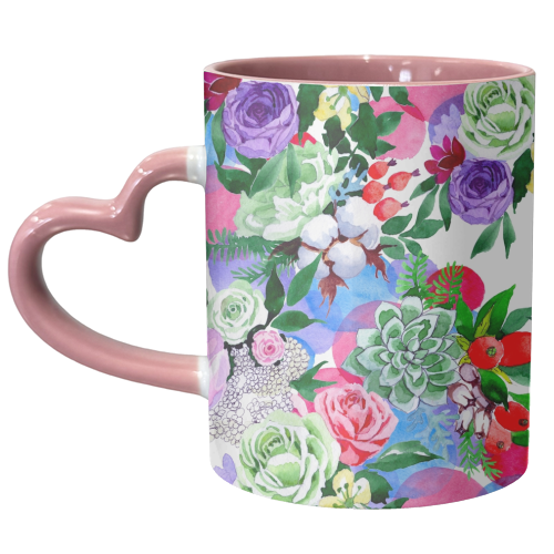 multi flowers - unique mug by Anastasios Konstantinidis