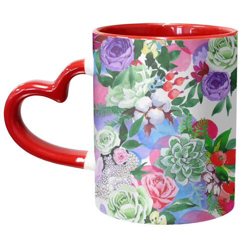 multi flowers - unique mug by Anastasios Konstantinidis