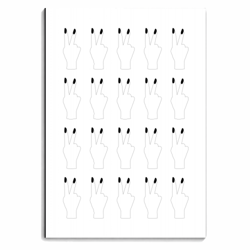 Multiple Peace Signs Black and White - personalised A4, A5, A6 notebook by Toni Scott