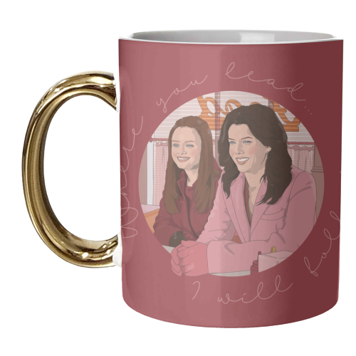 Mum and daughter GG scene - unique mug by The Girl Next Draw