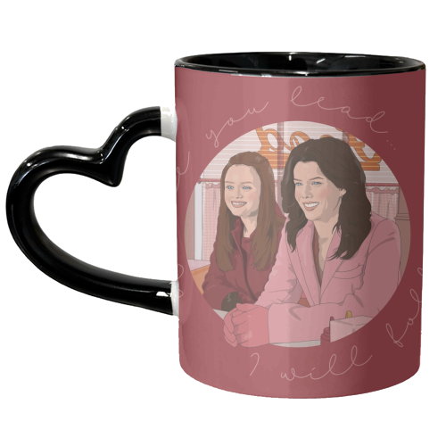 Mum and daughter GG scene - unique mug by The Girl Next Draw