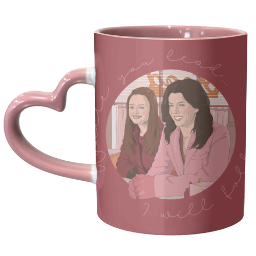 Mum and daughter GG scene - unique mug by The Girl Next Draw