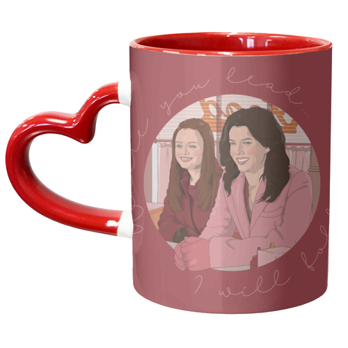 Mum and daughter GG scene - unique mug by The Girl Next Draw