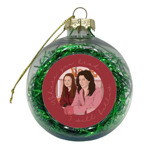 Mum and daughter GG scene - xmas bauble by The Girl Next Draw