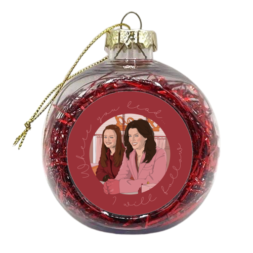 Mum and daughter GG scene - xmas bauble by The Girl Next Draw