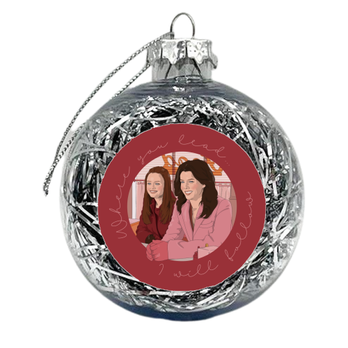 Mum and daughter GG scene - xmas bauble by The Girl Next Draw