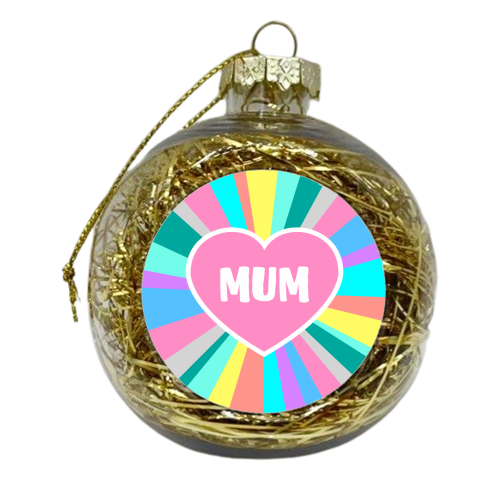 Mum Colour Burst - xmas bauble by Adam Regester