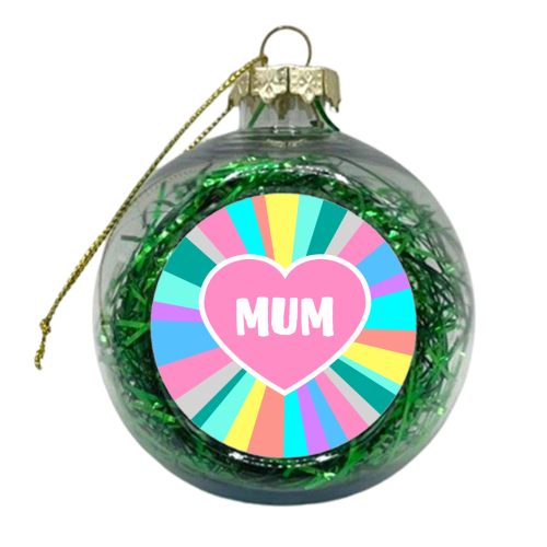 Mum Colour Burst - xmas bauble by Adam Regester