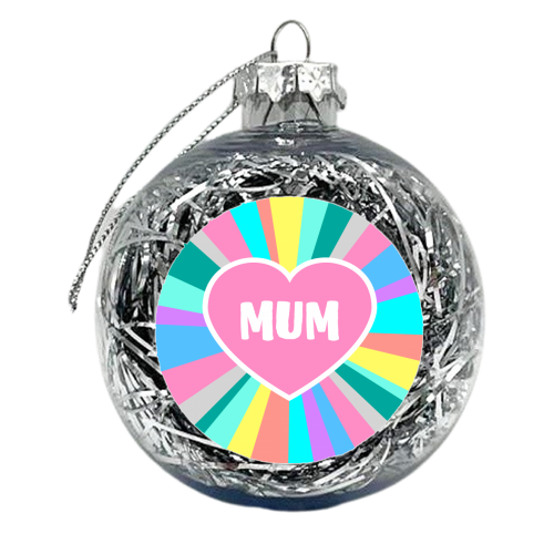 Mum Colour Burst - xmas bauble by Adam Regester