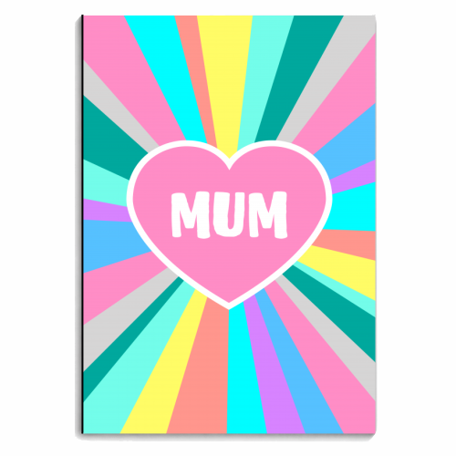 Mum Colour Burst - personalised A4, A5, A6 notebook by Adam Regester