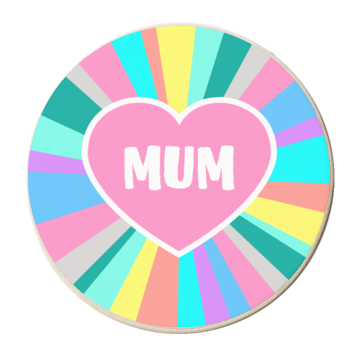 Mum Colour Burst - personalised beer coaster by Adam Regester