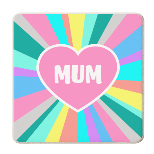 Mum Colour Burst - personalised beer coaster by Adam Regester