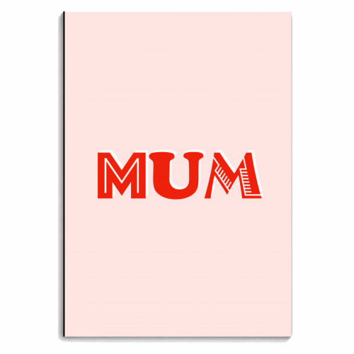 Mum (coral/red) - personalised A4, A5, A6 notebook by Adam Regester