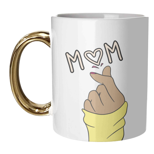 Mum Heart hands Cute Design - unique mug by Lisa Wardle