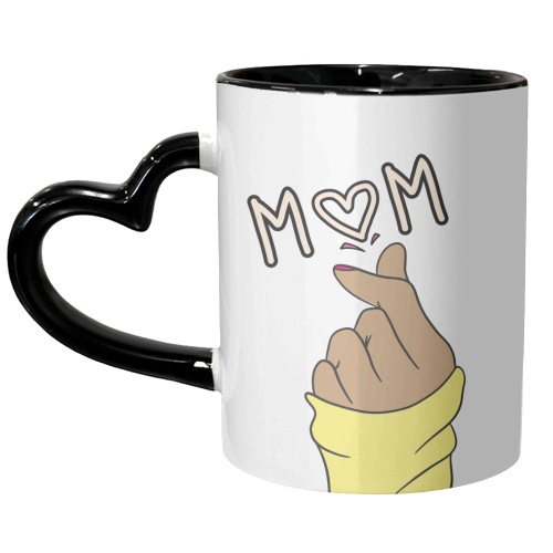 Mum Heart hands Cute Design - unique mug by Lisa Wardle