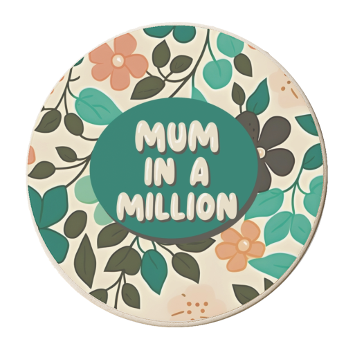 Mum in a million floral giftware - personalised beer coaster by Giddy Kipper