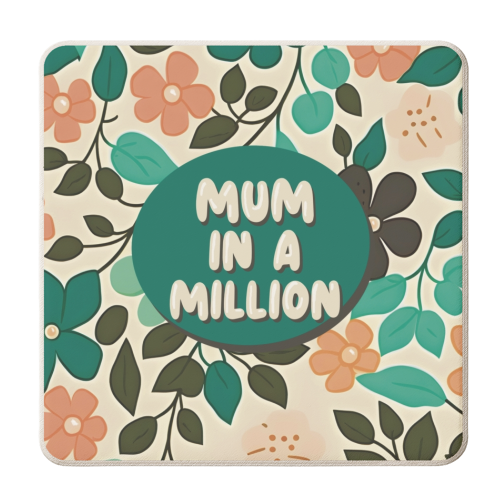Mum in a million floral giftware - personalised beer coaster by Giddy Kipper