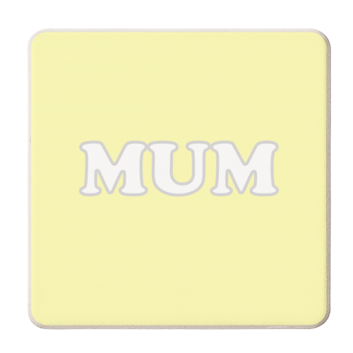 Mum - personalised beer coaster by Adam Regester