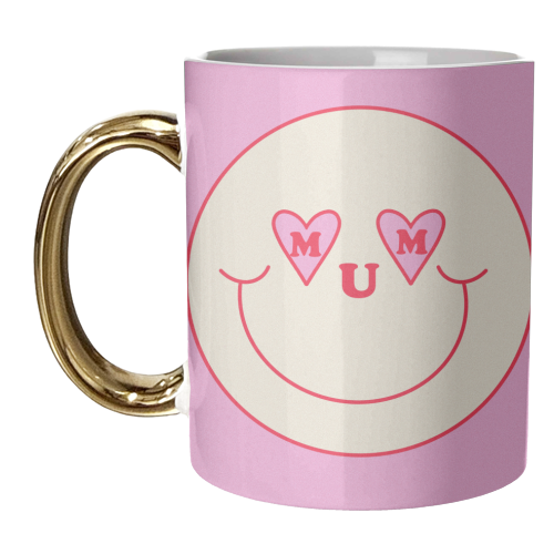Mum Smiley Face - unique mug by Lisa Wardle