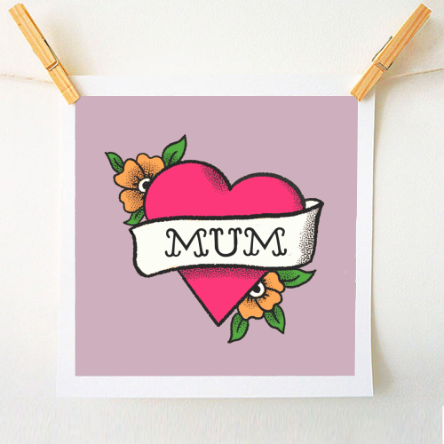Mum tattoo - A1 - A4 art print by The Queer Store