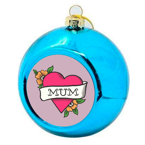 Mum tattoo - colourful christmas bauble by The Queer Store